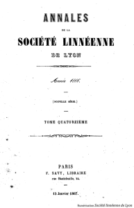 n ales société linnéenn e - Société linnéenne de Lyon