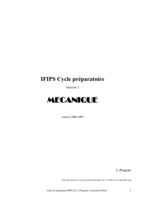 Cours de Mécanique IFIPS