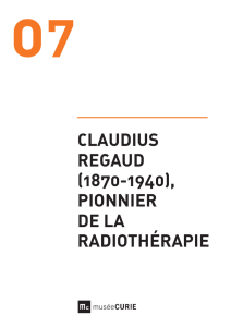 claudius regaud (1870-1940), pionnier de la radiothérapie