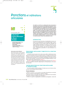 Ponctionset infiltrations articulaires