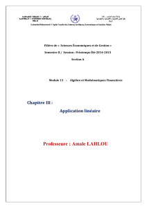 Chapitre 3 - Facultés des Sciences Juridiques, Economiques et