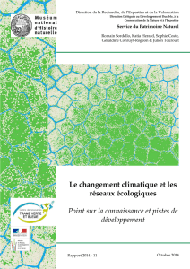 Le changement climatique et les réseaux écologiques