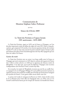 Communication de Monsieur Stéphane Gaber, Professeur Séance