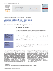 Les sites métastatiques atypiques des cancers de la