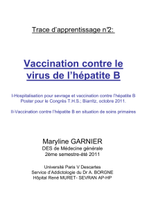 Vaccination contre le virus de l`hépatite B