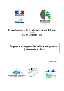 Praires humides et forêts alluviales du Val de Saône (Ain) Site A1 n