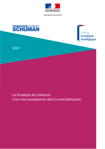 La Stratégie de Lisbonne Une voie européenne dans la