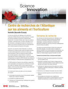 Science et Innovation - Agriculture et Agroalimentaire Canada