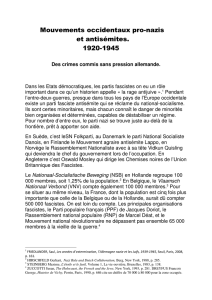 Mouvements occidentaux pro-nazis et antisémites. 1920