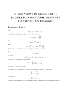 s - equations de degre 3 et 4