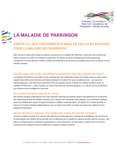 la maladie de parkinson - Canadian Stem Cell Foundation