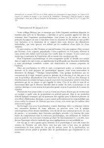 1951-11-01 : Intervention sur les exposés de D. Lagache