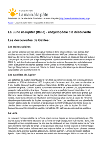 La Lune et Jupiter (Italie) - encyclopédie : la découverte