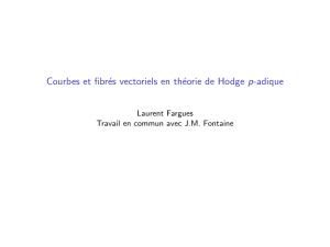 Courbes et fibrés vectoriels en théorie de Hodge p-adique - IMJ-PRG