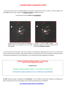 Etude de Jupiter passé à l`opposition le 23 septembre 2010