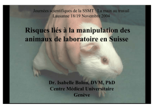 Risques liés à la manipulation des animaux de laboratoire en Suisse