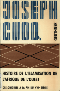 HISTOIRE DE L`ISLAMISATION DE L`AFRIQUE DE L`OUEST
