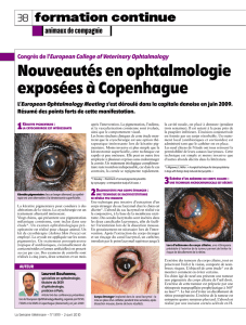 Nouveautés en ophtalmologie exposées à Copenhague