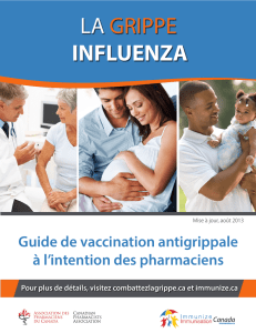 Guide de vaccination antigrippale à l`intention des pharmaciens