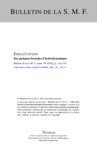 Sur quelques formules d`hydrodynamique