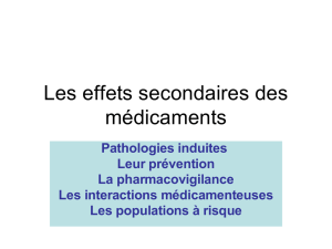 Les effets secondaires des médicaments