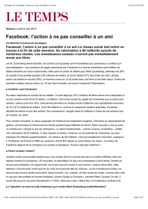 LeTemps.ch | Facebook: l`action à ne pas conseiller à un ami