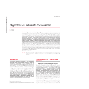 Hypertension artérielle et anesthésie