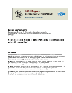 Louise Courtemanche Convergence des médias et comportement