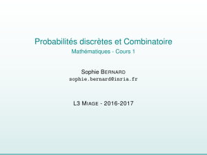Probabilités discrètes et Combinatoire - Mathématiques