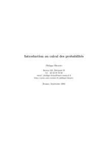 Introduction au calcul des probabilités