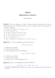 Algèbre Applications linéaires