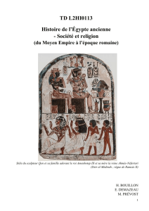 TD L2HI0113 Histoire de l`Égypte ancienne