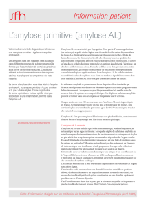 L`amylose primitive - Sociéte Française d`hématologie