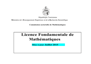 Licence Fondamentale de Mathématiques