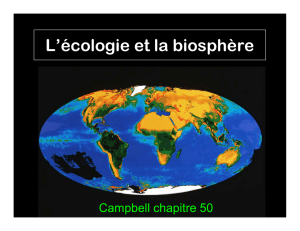 L`écologie et la biosphère