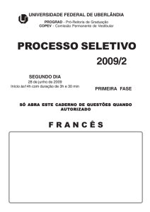 processo seletivo 2009/2