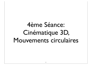 4ème Séance: Cinématique 3D, Mouvements circulaires