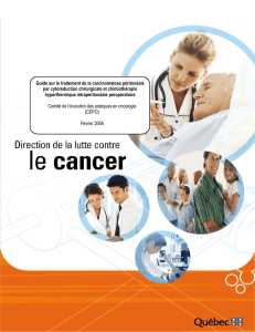 Guide sur le traitement de la carcinomatose péritonéale par