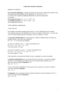 Cours Expressions Equations