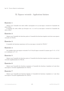 XI. Espaces vectoriels - Applications linéaires
