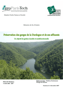 Mastère Forêts Nature et Société Mémoire de fin d`études