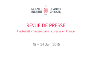 Présentation PowerPoint - Nouvel Institut Franco Chinois