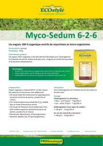 Myco-Sedum 6-2-6 Un engrais 100 % organique enrichi de