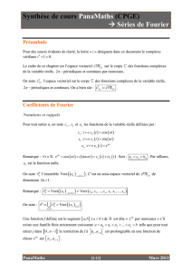 Synthèse de cours PanaMaths (CPGE) → Séries de Fourier