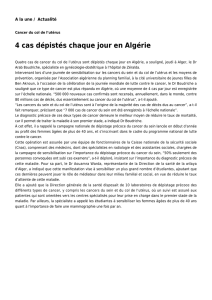 4 cas dépistés chaque jour en Algérie: Toute l`actualité sur