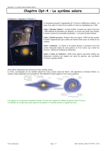 Chapitre Opt-4 : Le système solaire