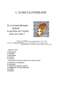 l`auriculothérapie - Bibliothèque IFSI CH Le Mans