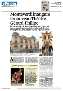 le parisien mars 13 - Théâtre Gérard Philipe