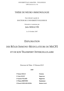 MECP2 - Accueil thèses - Université Paul Sabatier