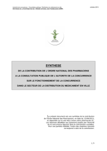 synthese - Ordre des pharmaciens